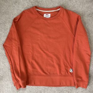 Fjällräven Sweatshirt Womens Large Orange Crewneck Pullover Gorpcore Outdoors
